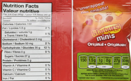 STARBURST Original MINIS, 191g/6.7 oz. (12pk) {Imported from Canada}