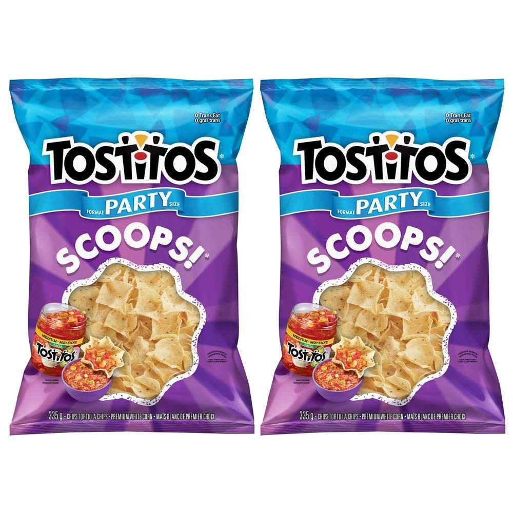 Tostitos Scoops Tortilla Chips Party Size, 335g/11.8oz, 2-Pack {Imported from Canada}