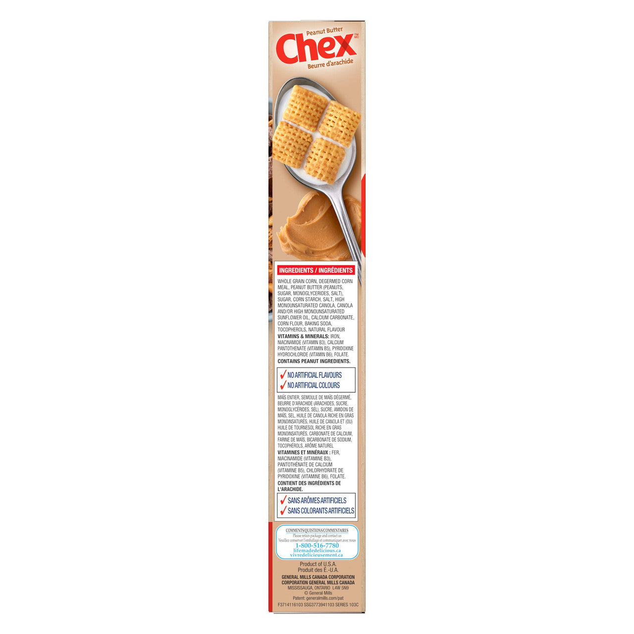 Chex Special Edition Gluten Free Peanut Butter Cereal, 340g/12 oz, {Imported from Canada}