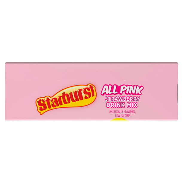 Starburst Zero Sugar All Pink Strawberry Drink Mix, 6 packets, 12.2g/0.4 oz. Box {Imported from Canada}