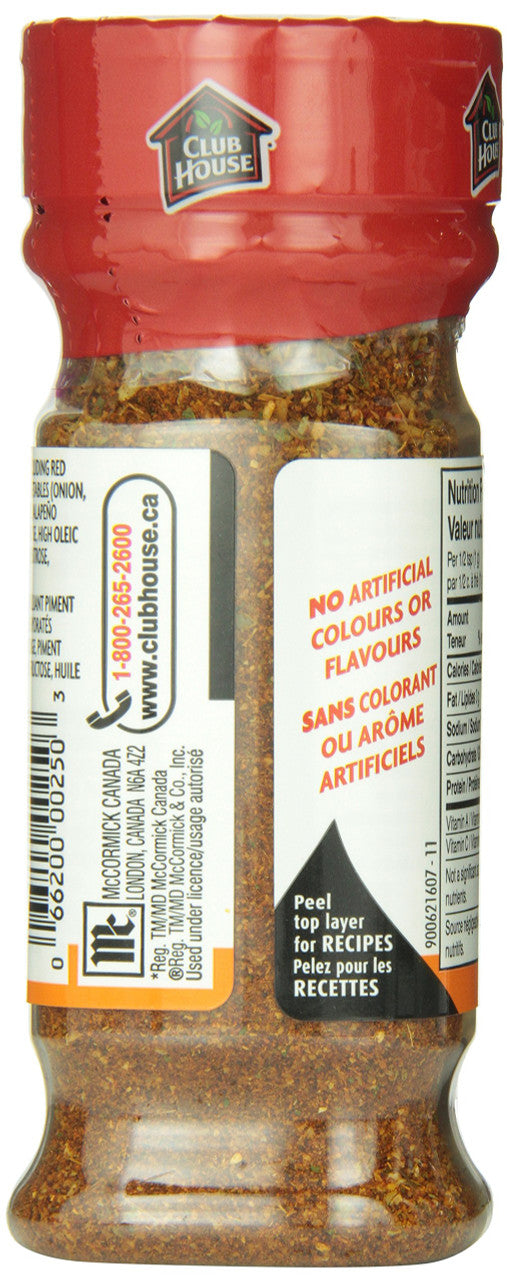 Club House Signature Blends Tex Mex One Step Seasoning, 136g/4.8oz, (Imported from Canada)