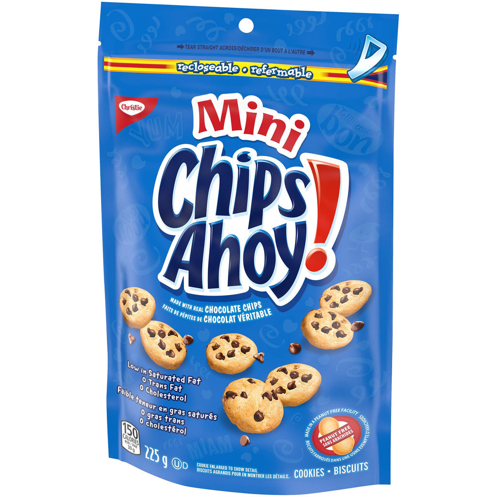 Chips Ahoy! Original, Bag of Mini Chocolate Chip Cookies, 1 Pack, 225g/7.9oz, (Imported from Canada)