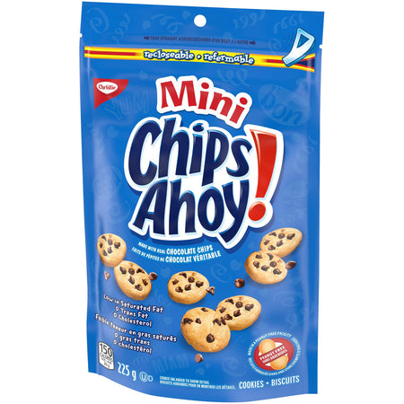 Chips Ahoy! Original, Bag of Mini Chocolate Chip Cookies, 1 Pack, 225g/7.9oz, (Imported from Canada)