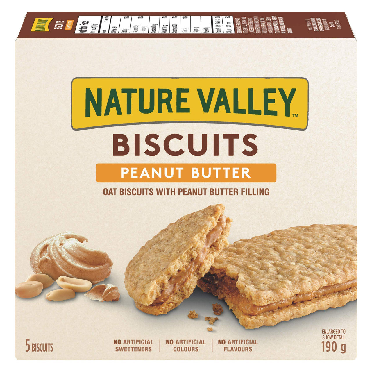 NATURE VALLEY Biscuits Peanut Butter, 5ct, 190g/7.8oz, {Imported from Canada}