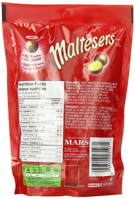 Maltesers Malt Candy, Stand up Pouch 165g/5.8 oz., {Imported from Canada}