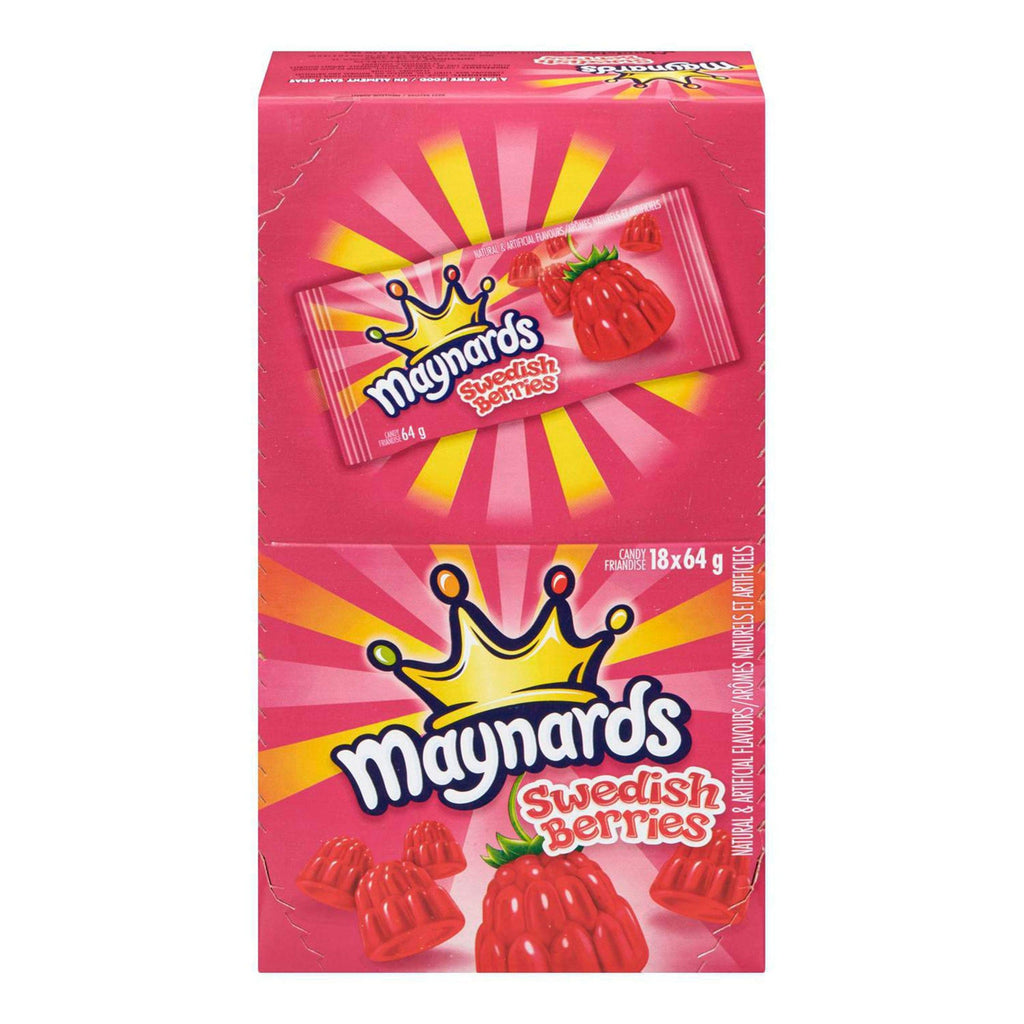 Maynards Swedish Berries Gummy Candy, 64g/2.2oz., 18 Pack {Imported from Canada}