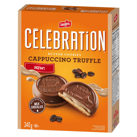 Leclerc Celebration Cappuccino Truffle Cookies, 240g/8.5 oz.,{Imported from Canada}