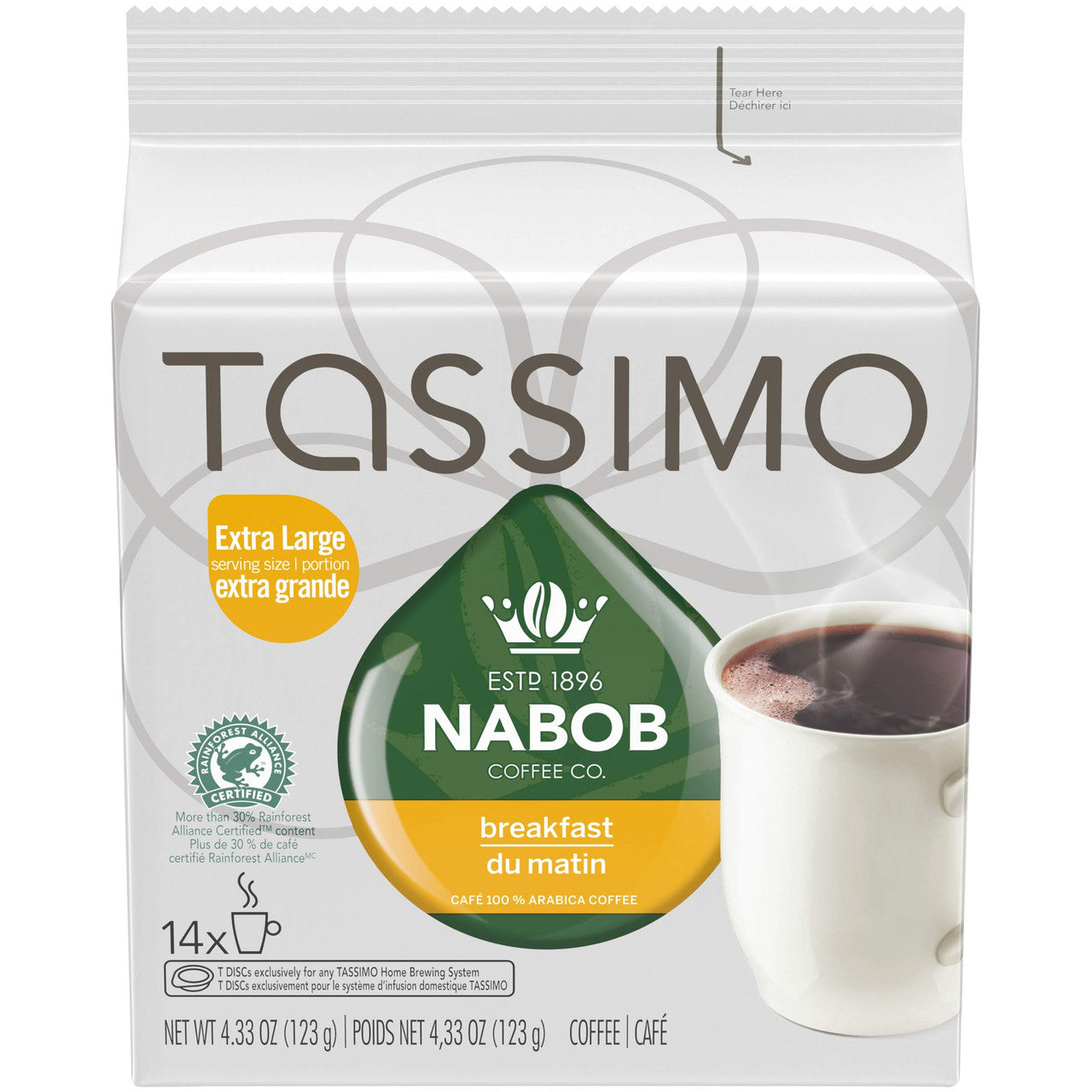 Tassimo Nabob 14 T Discs - Breakfast Blend (123g / 4.3oz) {Canadian}