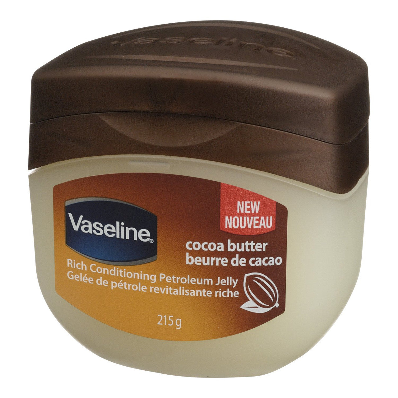 Vaseline Petroleum Jelly, Cocoa Butter, 215g / 7.6 oz, {Imported from Canada}