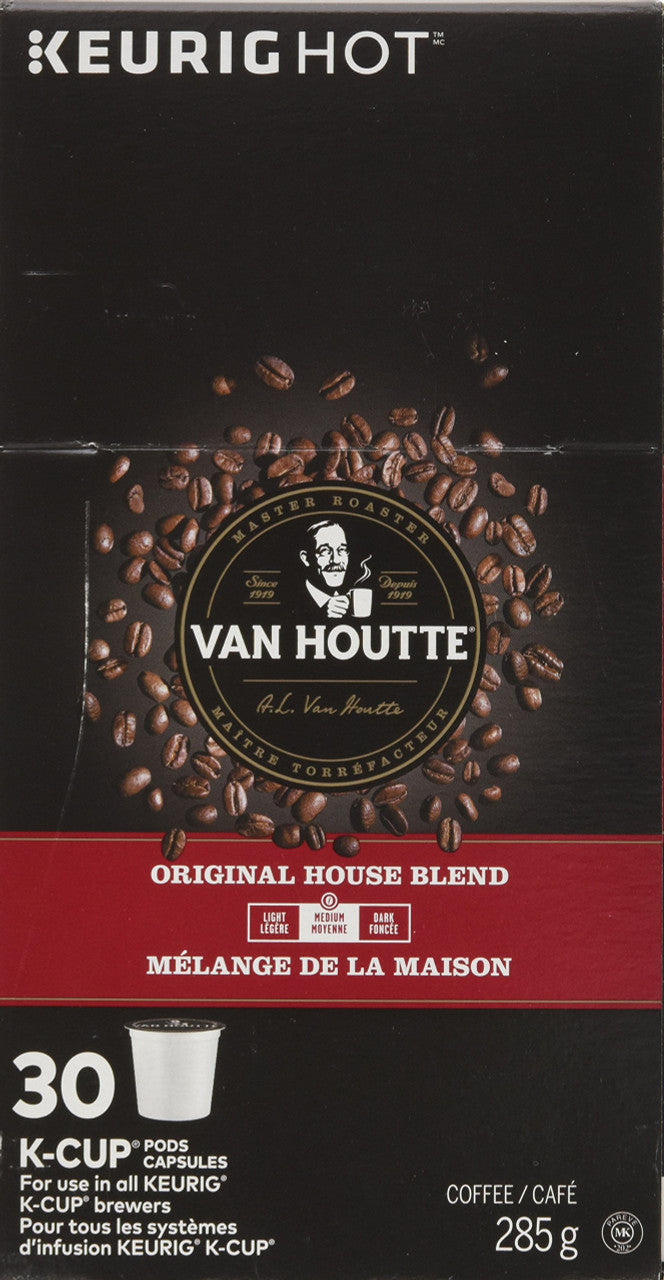 Van Houtte Original House Blend Coffee 30 K-Cups {Imported from Canada}