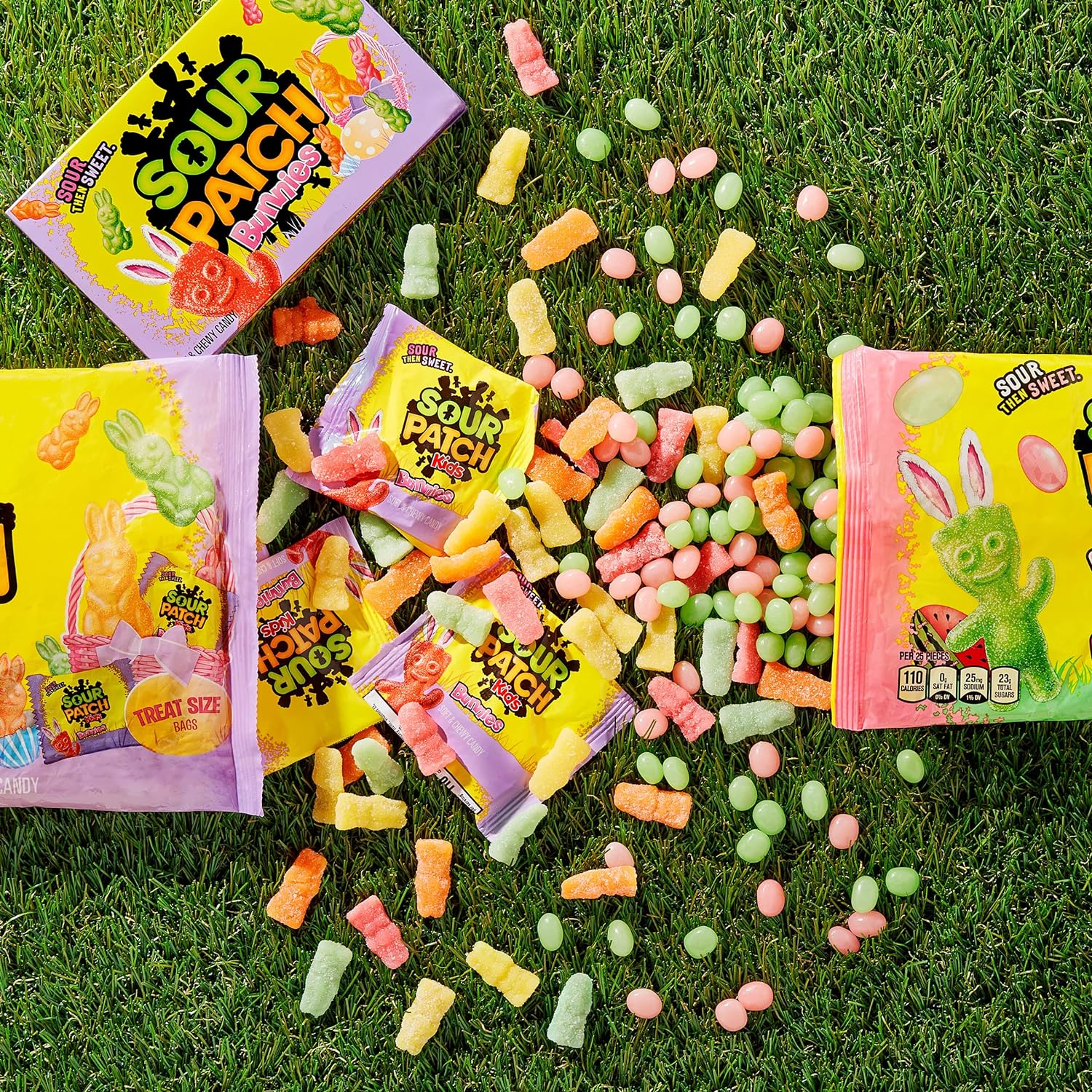 Maynards Sour Patch Kids Bunnies Easter Candy, 18 Fun Treats, 225g/7.9 oz Bag {Imported from Canada}