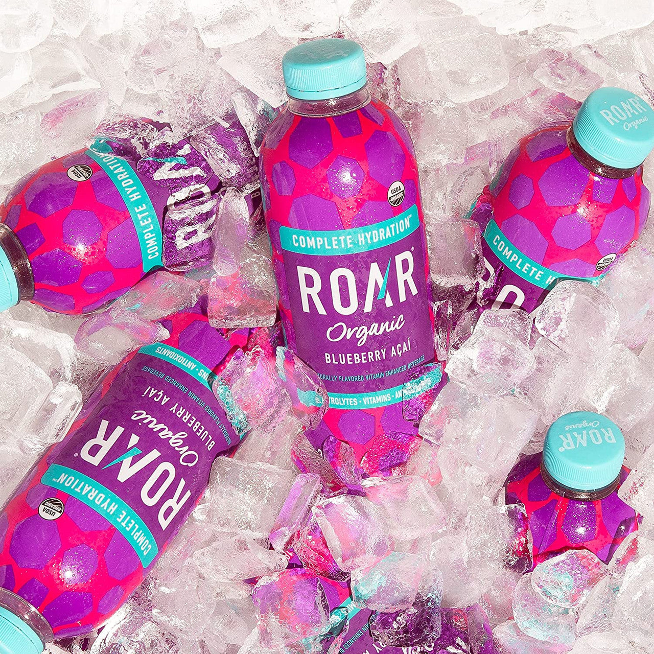 Roar Organic Blueberry Acai Vitamin Enhanced Beverage, 532mL/18.6 fl. oz., Bottle {Imported from Canada}