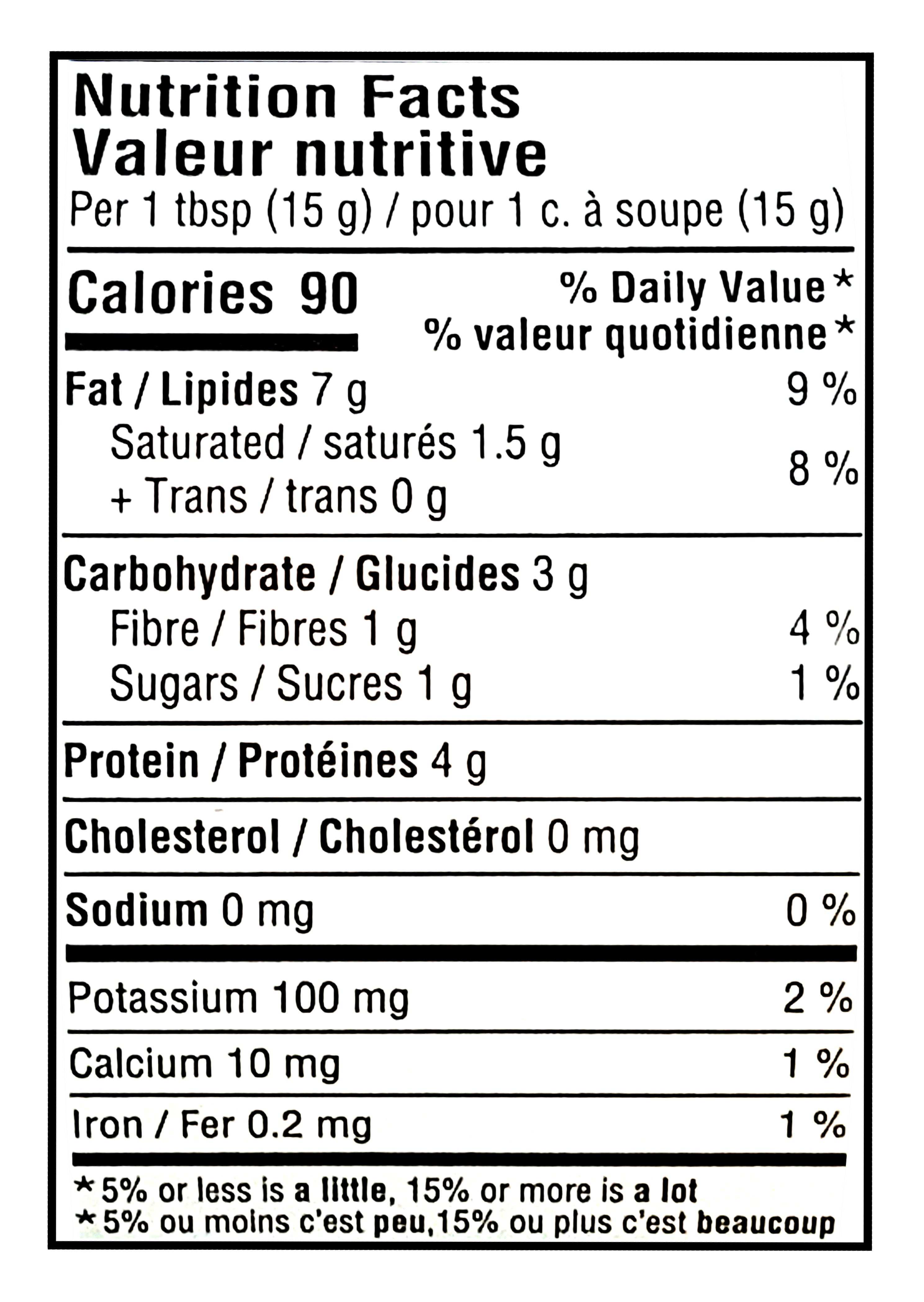 Nutrition facts label for Adams 100% Natural Crunchy, UNSALTED Peanut Butter with detailed calorie count and nutritional content per serving.