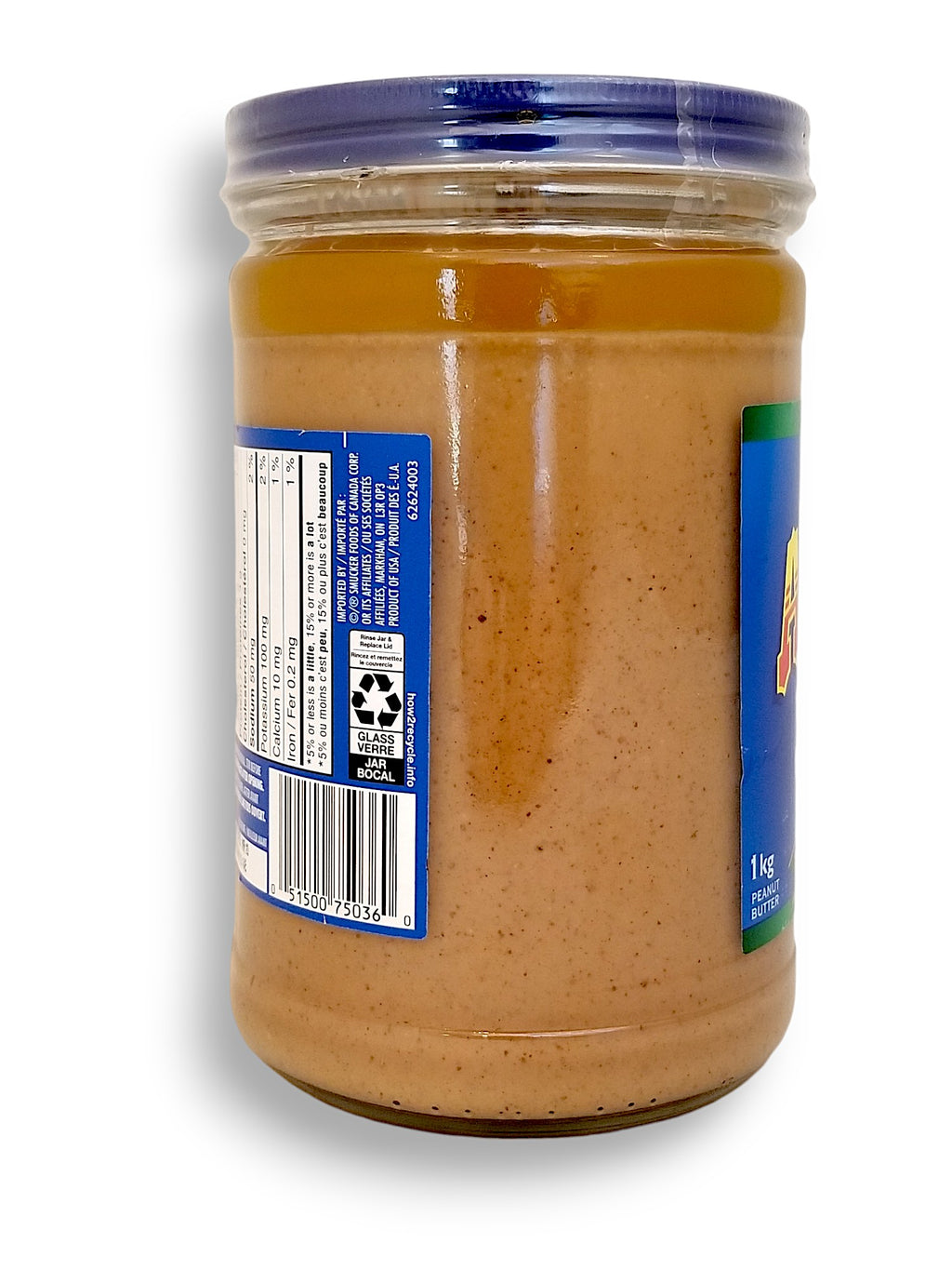 Adams 100% Natural Creamy Peanut Butter, 1kg/2.2 lb