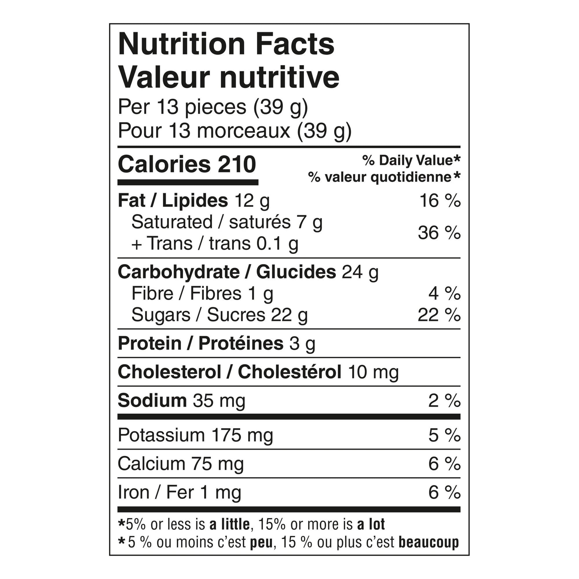 Nutrition facts label for Aero Hide Me Eggs 100g with detailed calorie and ingredient information.