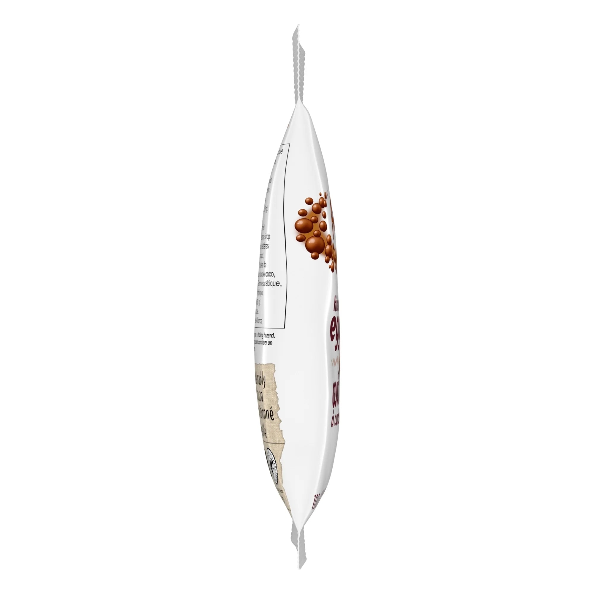 Side of an Aero Hide Me Eggs 100g on a white background