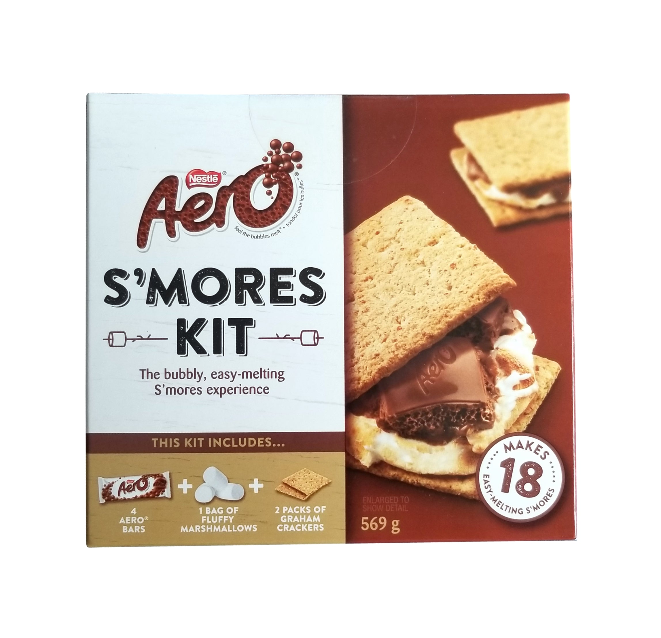 Nestle Aero S'Mores Kit, Makes 18 S'mores, 569g/20 oz. Box {Imported from Canada}