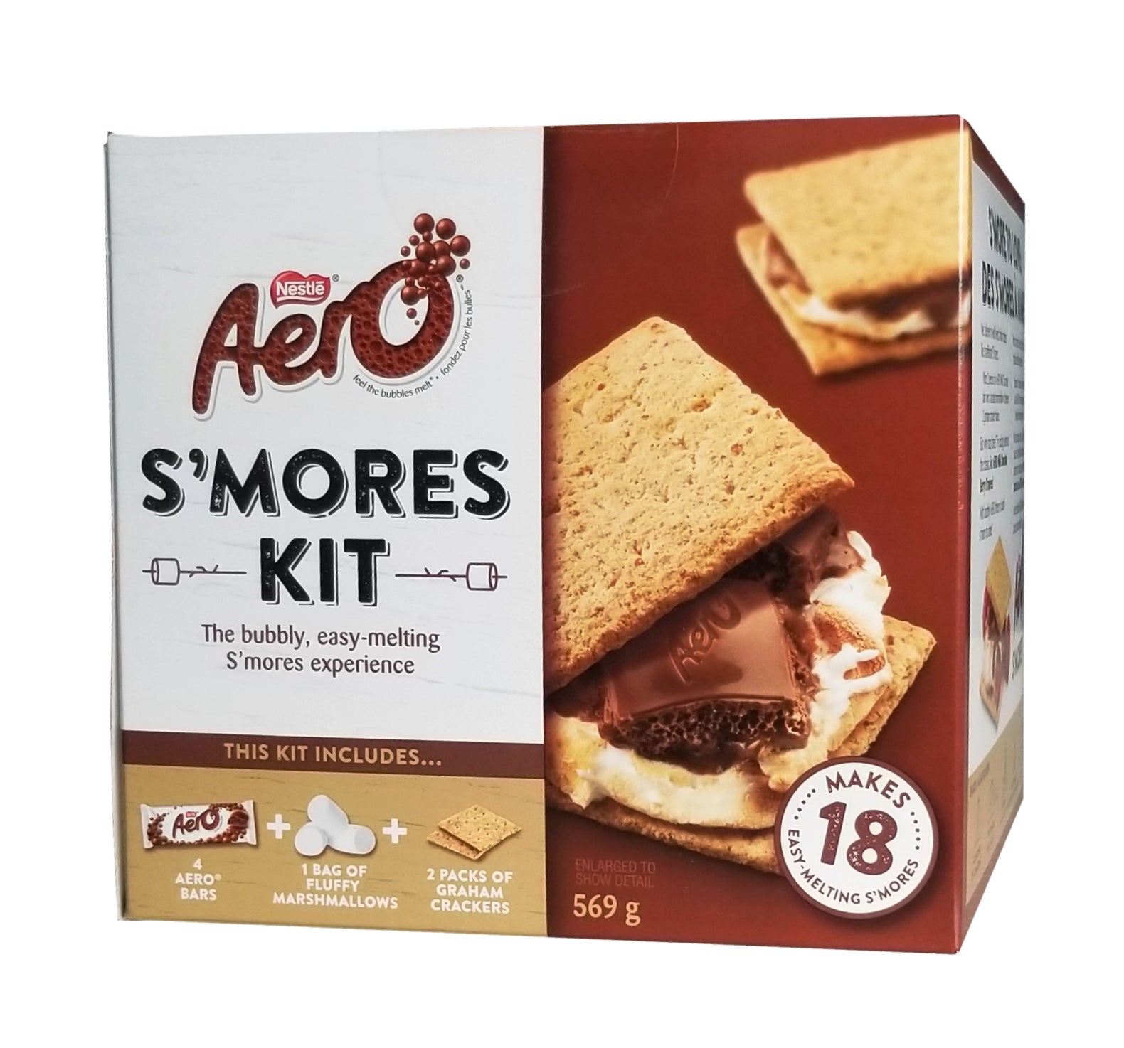Nestle Aero S'Mores Kit, Makes 18 S'mores, 569g/20 oz. Box {Imported from Canada}