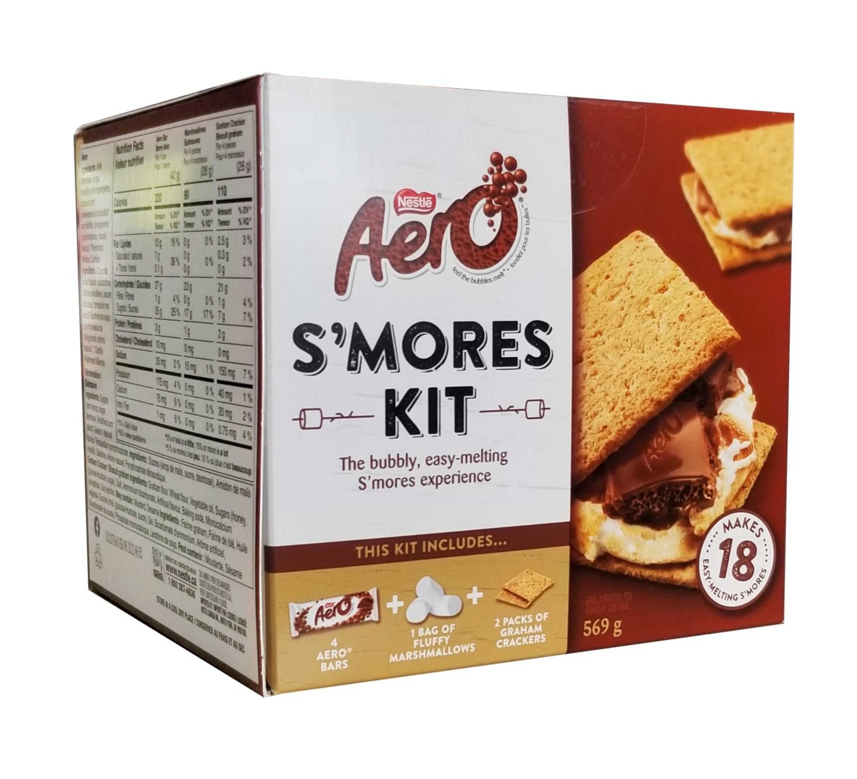 Nestle Aero S'Mores Kit, Makes 18 S'mores, 569g/20 oz. Box {Imported from Canada}