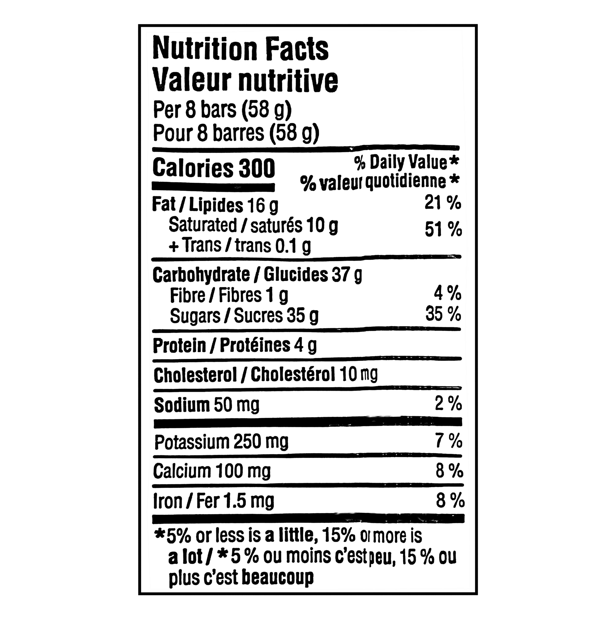Aero Milk Chocolate Mini Bars, Peanut Free – 8 x 7.3 g (58.4 g / 2.1 oz) - Nutrition