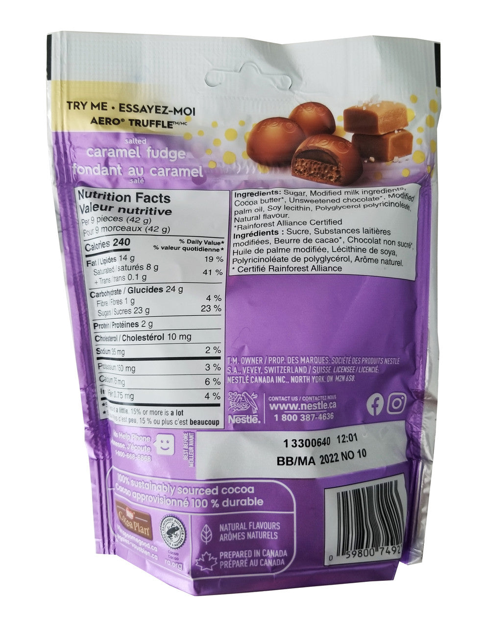 Nestle Aero Truffle Nanaimo Bar Mini's, 135g/4.8oz, (Imported from Canada)