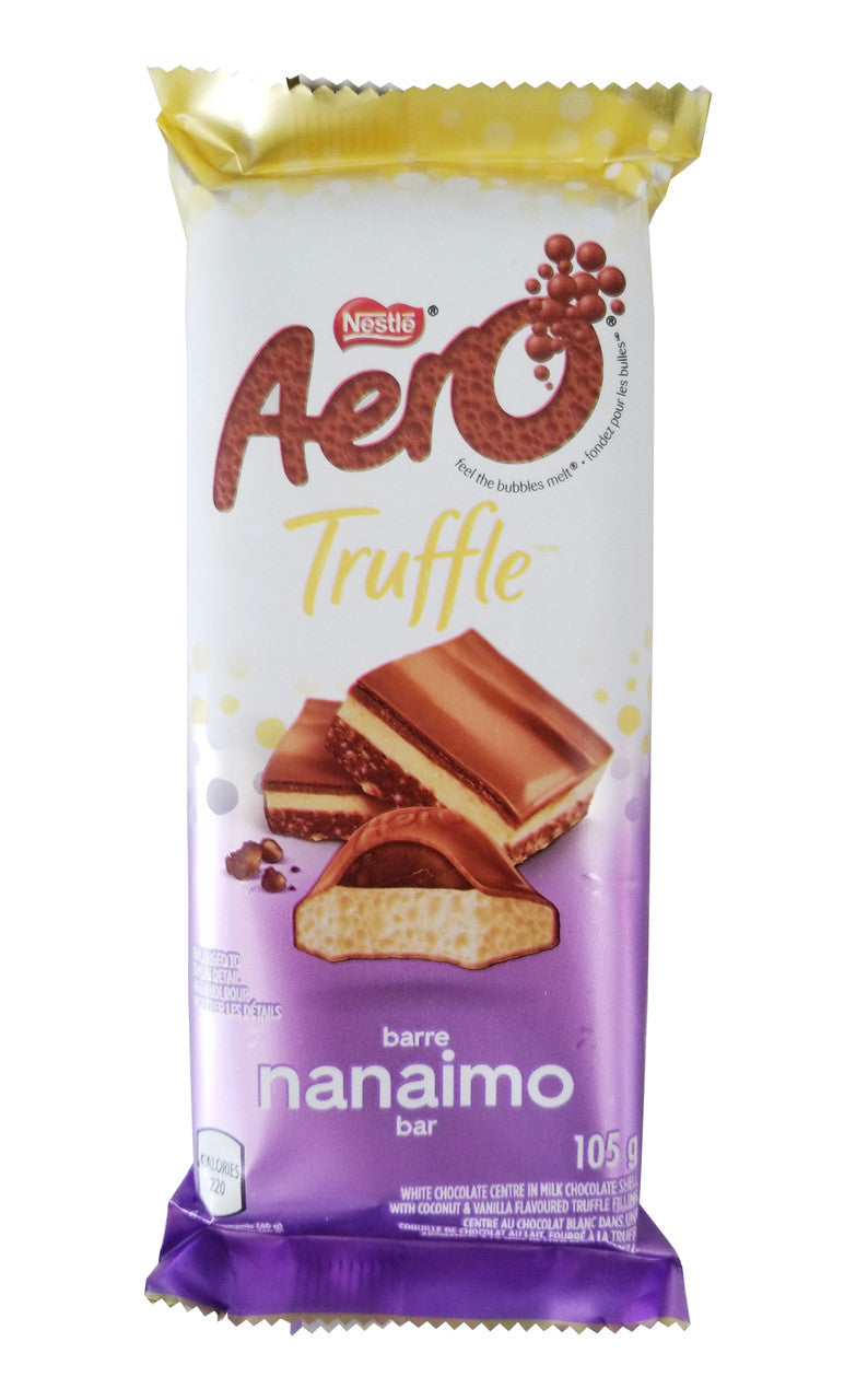 Nestle Aero Truffle Nanaimo Bar Chocolate Bar, 105g/3.7oz., {Imported from Canada}