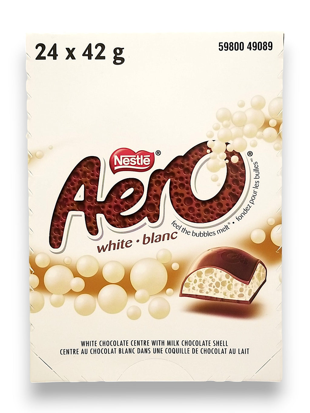 AERO White Chocolate Bars – 24 Bars x 42g/1.5 oz - Box