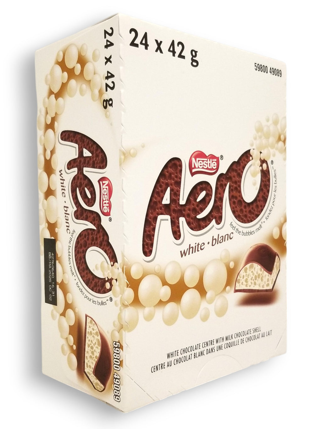 AERO White Chocolate Bars – 24 Bars x 42g/1.5 oz - Box