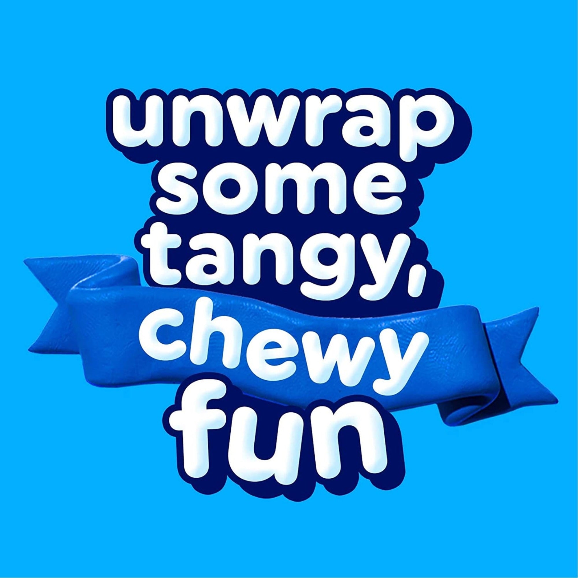Airheads Blue Raspberry Candy Bars unwrapped tangy chewy taffy 36-pack