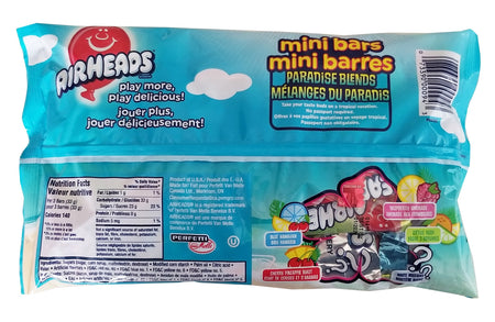 Airheads Candy Mini Bars, Paradise Blends, 340g/11.9 oz. Bag {Imported from Canada}