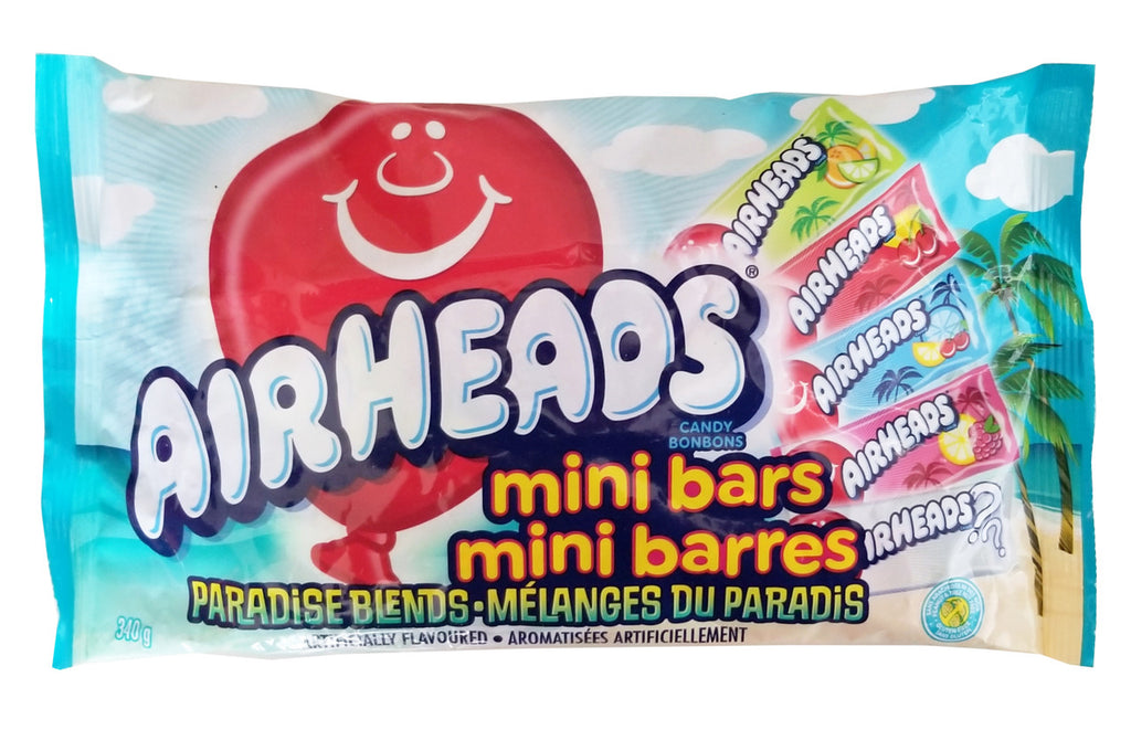 Airheads Candy Mini Bars, Paradise Blends, 340g/11.9 oz. Bag {Imported from Canada}