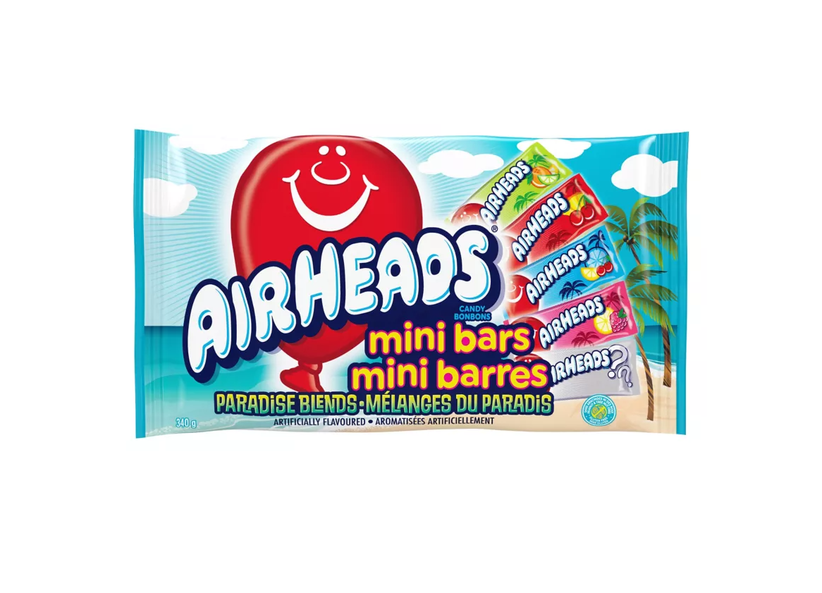 Airheads Candy Mini Bars, Paradise Blends, 340g/11.9 oz. Bag {Imported from Canada}