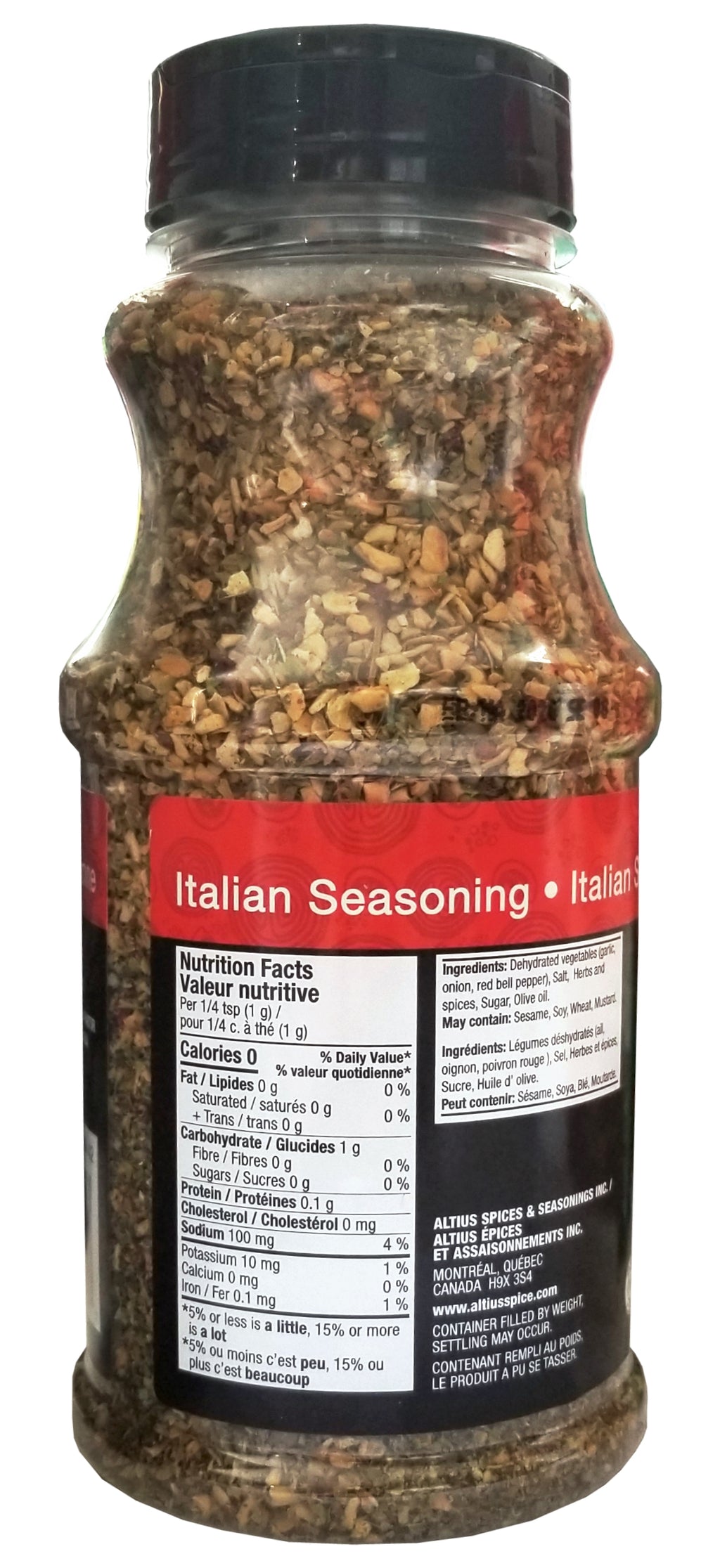 Altius Italian Seasoning, Food Service Size Bottle, 565g/19.9 oz