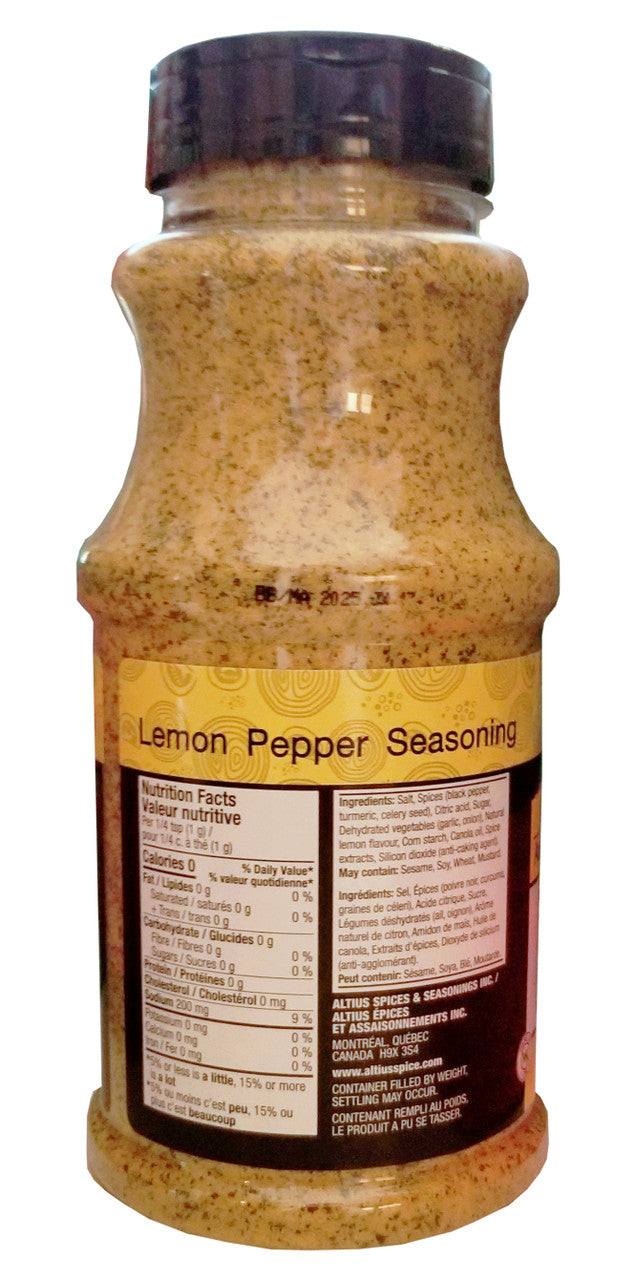 Altius Spice House Lemon & Pepper Seasoning Blend, 900g/31.7 oz., {Imported from Canada}