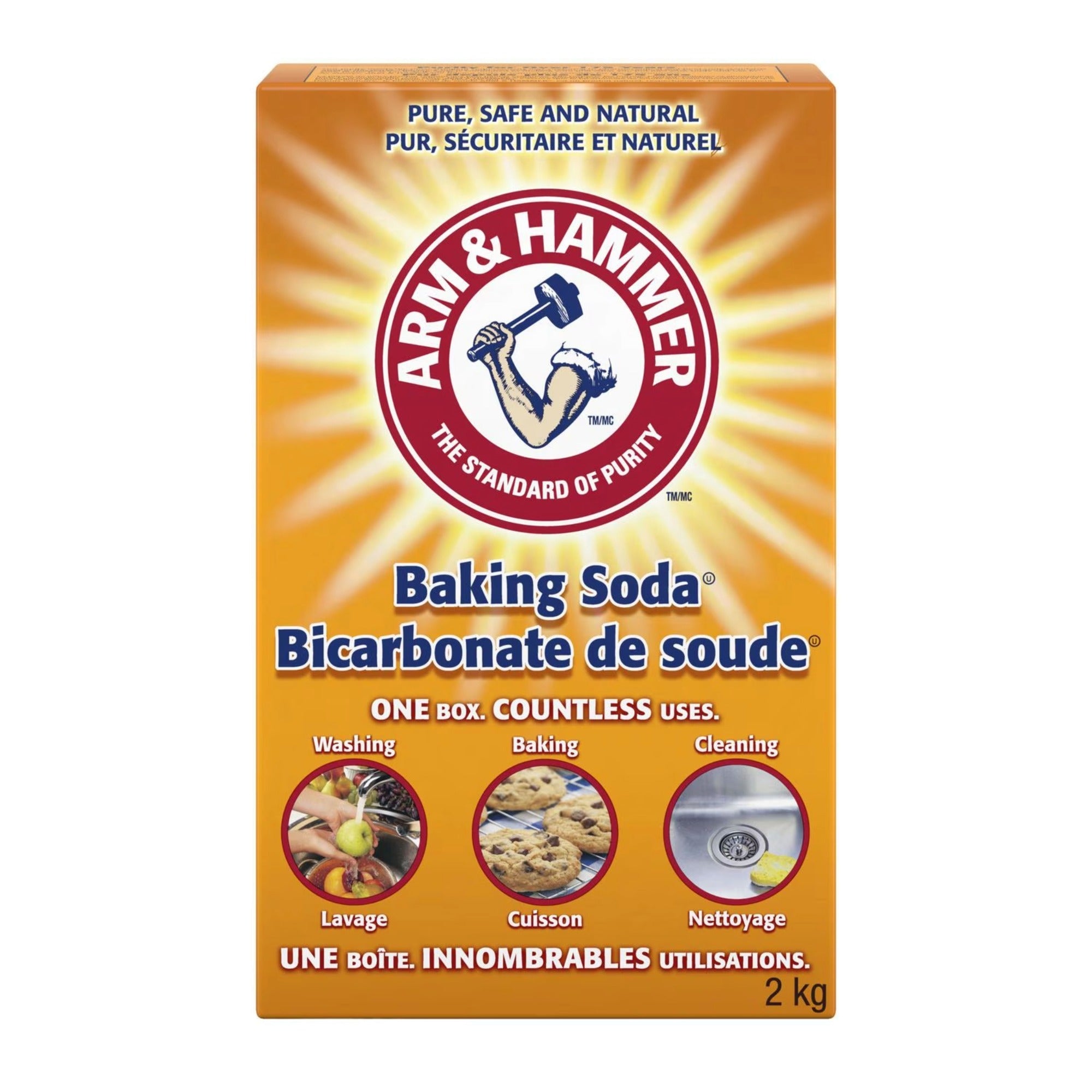 ARM & HAMMER Pure Baking Soda – Bulk Sodium Bicarbonate 2 kg (4.4 lb)