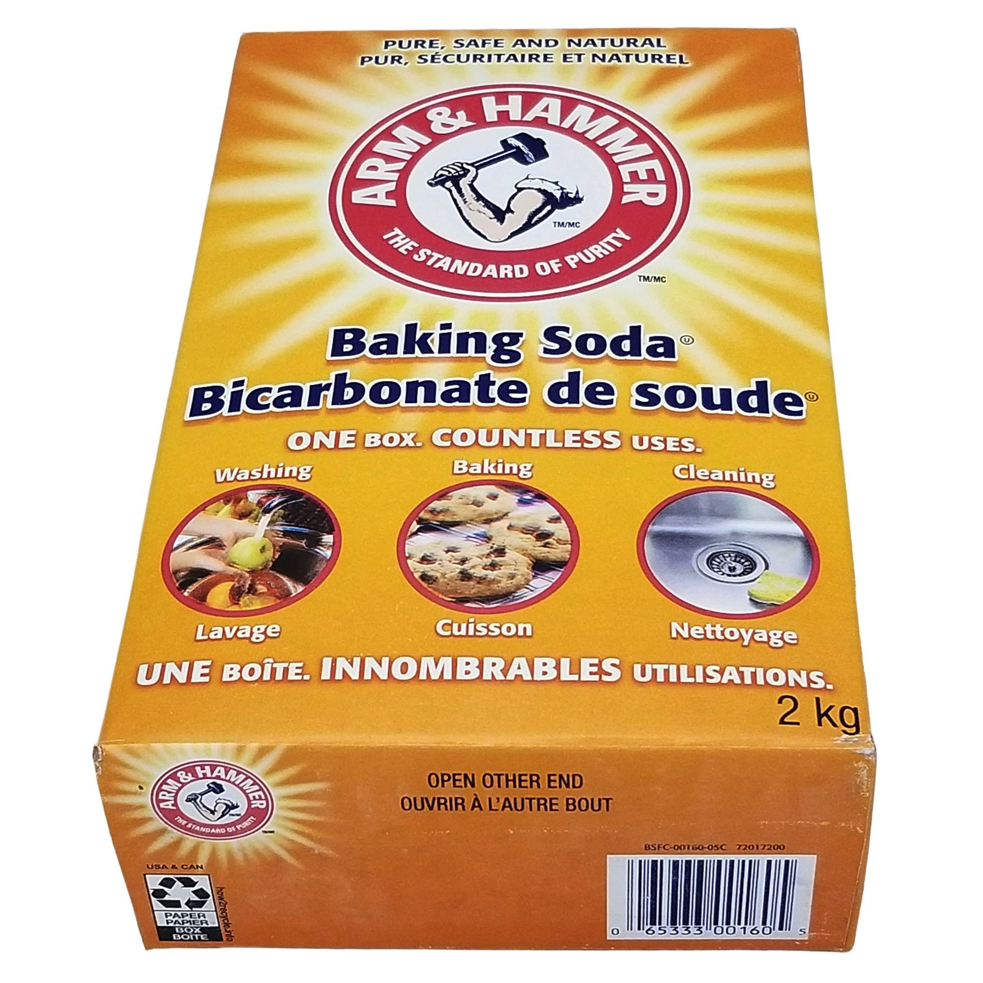 ARM & HAMMER Pure Baking Soda – Bulk Sodium Bicarbonate 2 kg (4.4 lb)