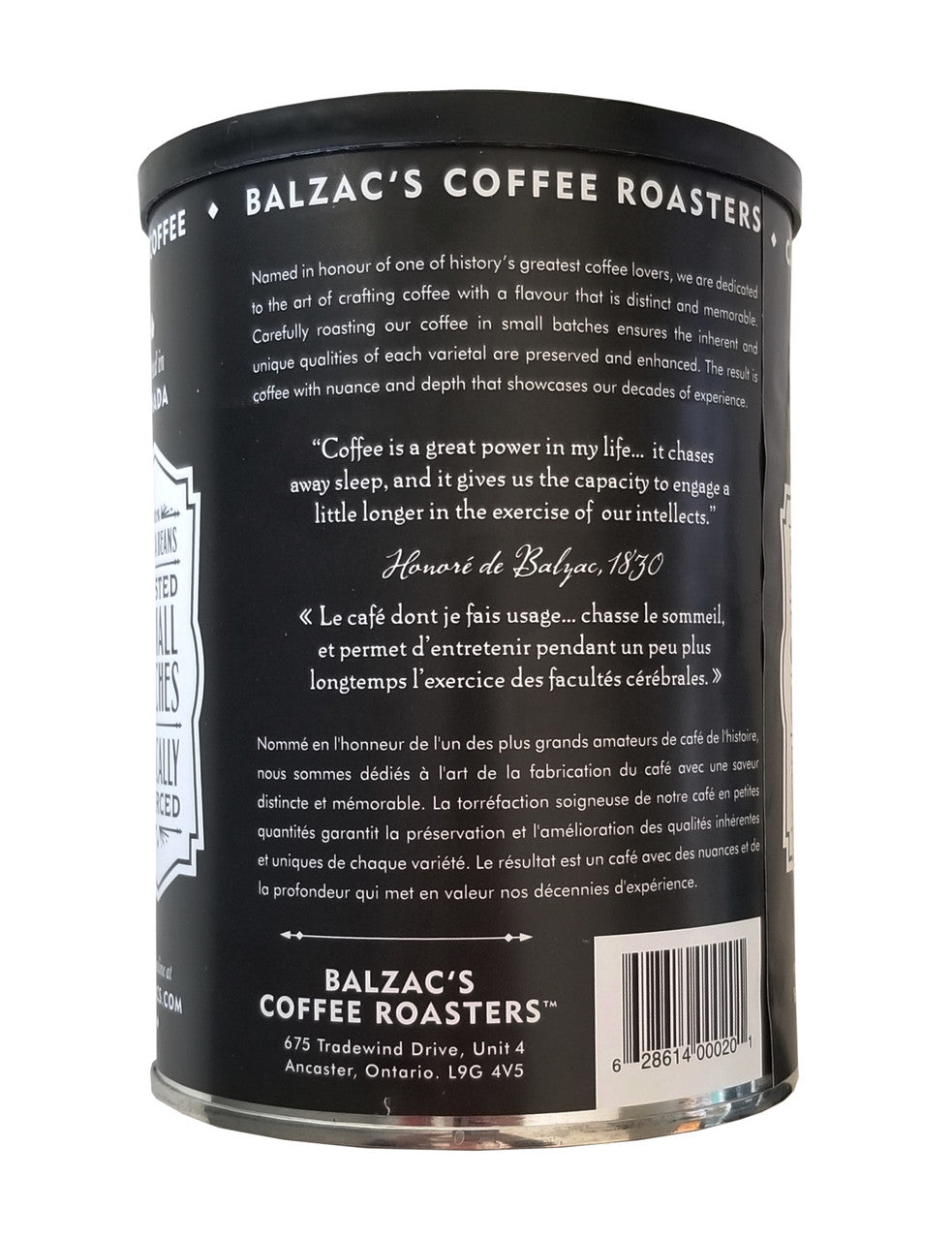 Balzac's Coffee Roasters Farmers Blend Ground Coffee, 300g/10 oz. Can {Imported from Canada}