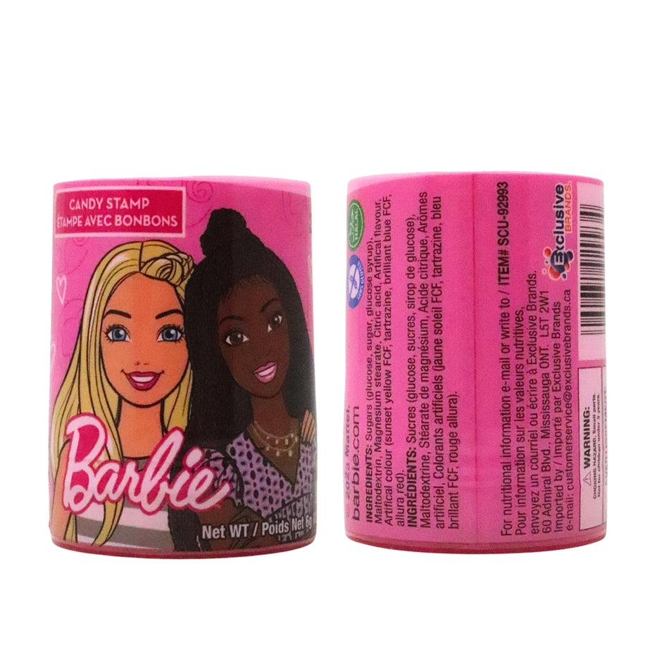 Barbie Candy Stamp, front and back of individual stamp