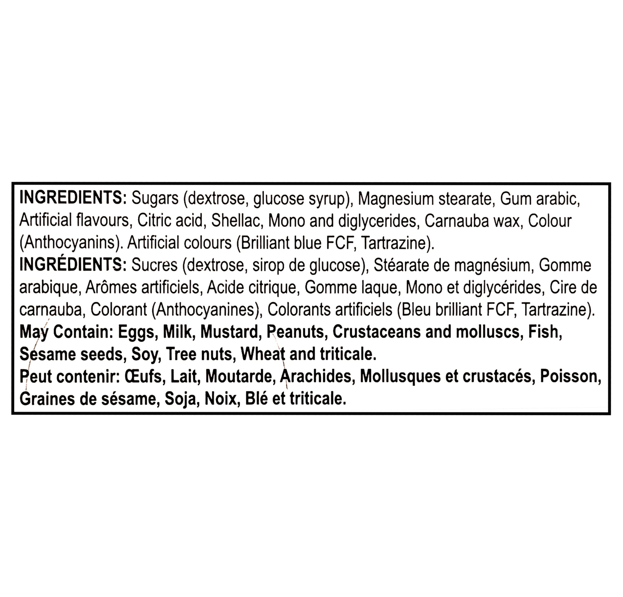 Barbie Camper Van Candy 15g ingredients label novelty fruit hard candy gluten-free Kosher