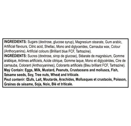 Barbie Camper Van Candy 15g ingredients label novelty fruit hard candy gluten-free Kosher