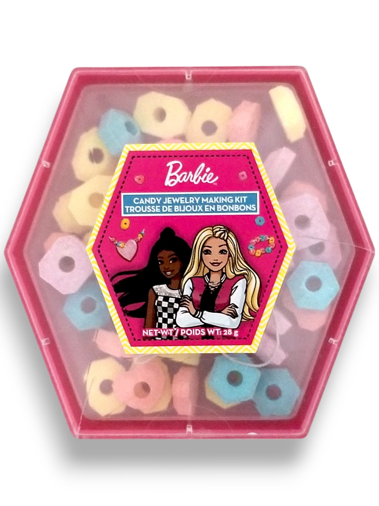 Barbie Novelty Candy Jewelry Making Kit Candy, 28g/1 oz. - Front Of Box