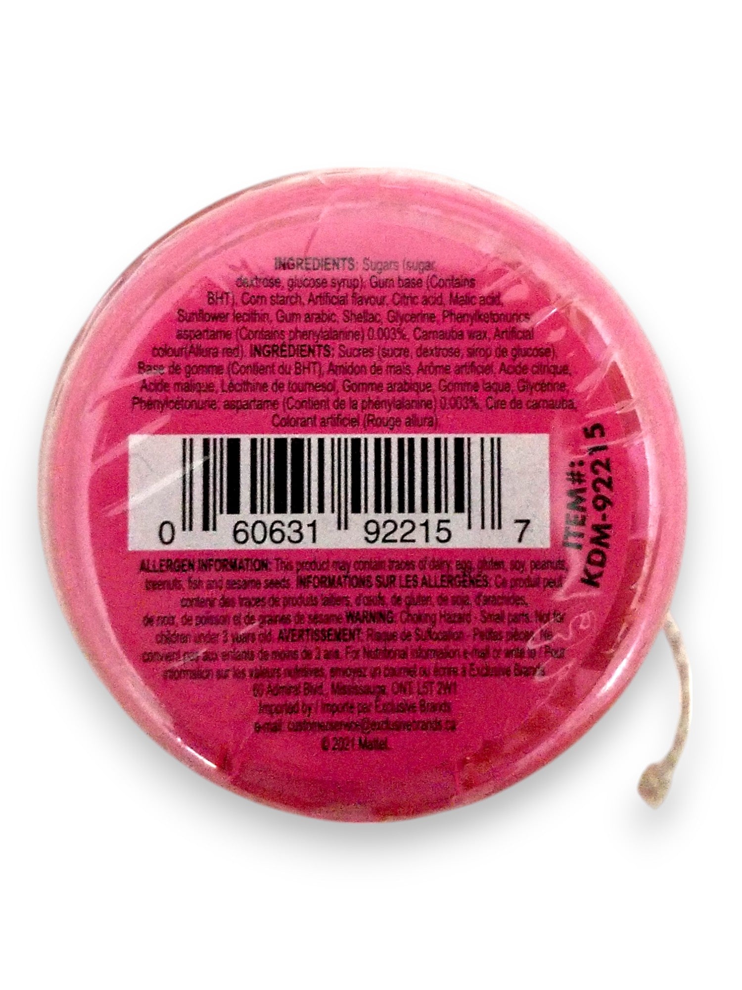 Barbie & Hot Wheels Yo Yo Mania, Novelty Toy In Three Colors, One Yo Yo 30g/1.1 oz. - bottom Of Yo-Yo