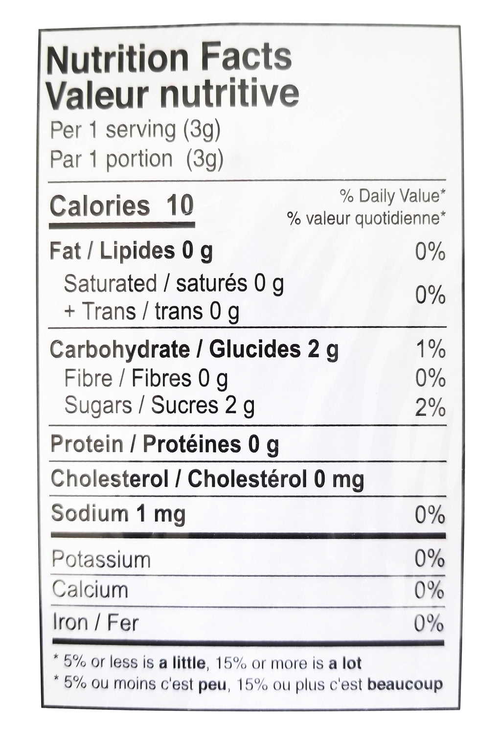 Barbie & Hot Wheels Yo-Yo Mania, nutrition facts label