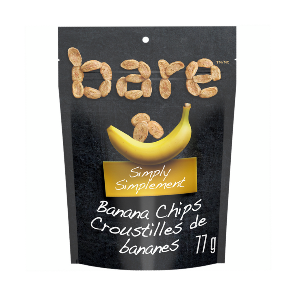 Bare Baked Crunchy Simply Banana Chips, 77g/2.7 oz