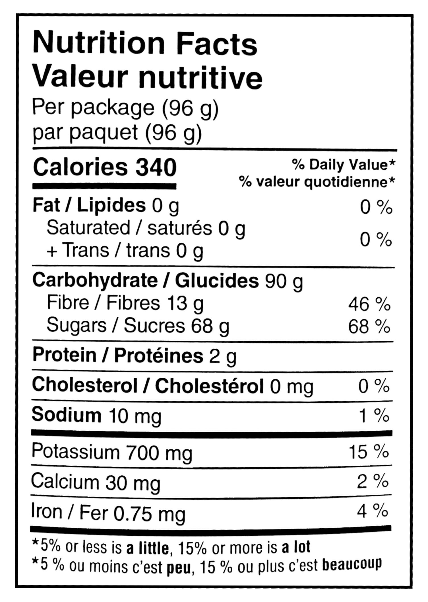 Bare Baked Crispy Reds Apple Chips, 100g/3.5 oz - Nutrition Facts