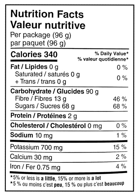 Bare Baked Crispy Reds Apple Chips, 100g/3.5 oz - Nutrition Facts