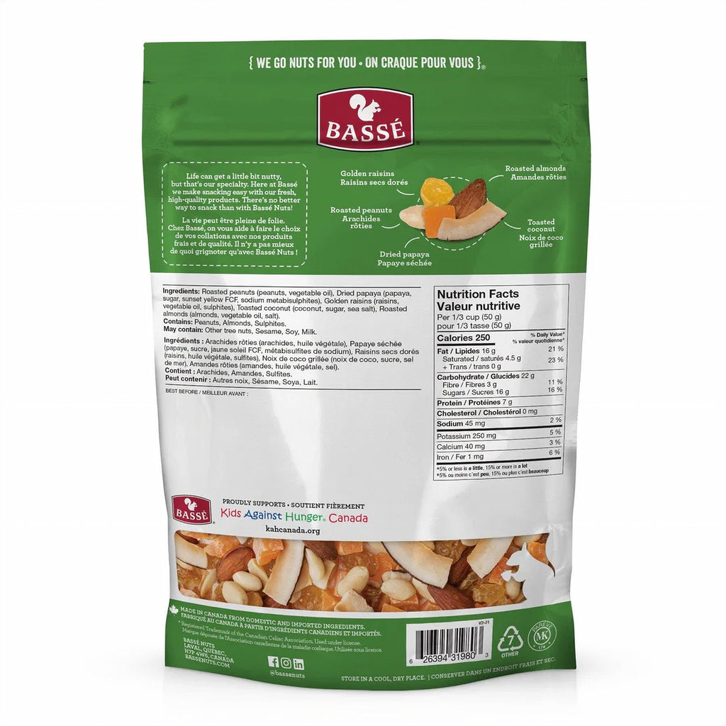 Back of Basse Coconut Mix, 510g/18 oz., Bag