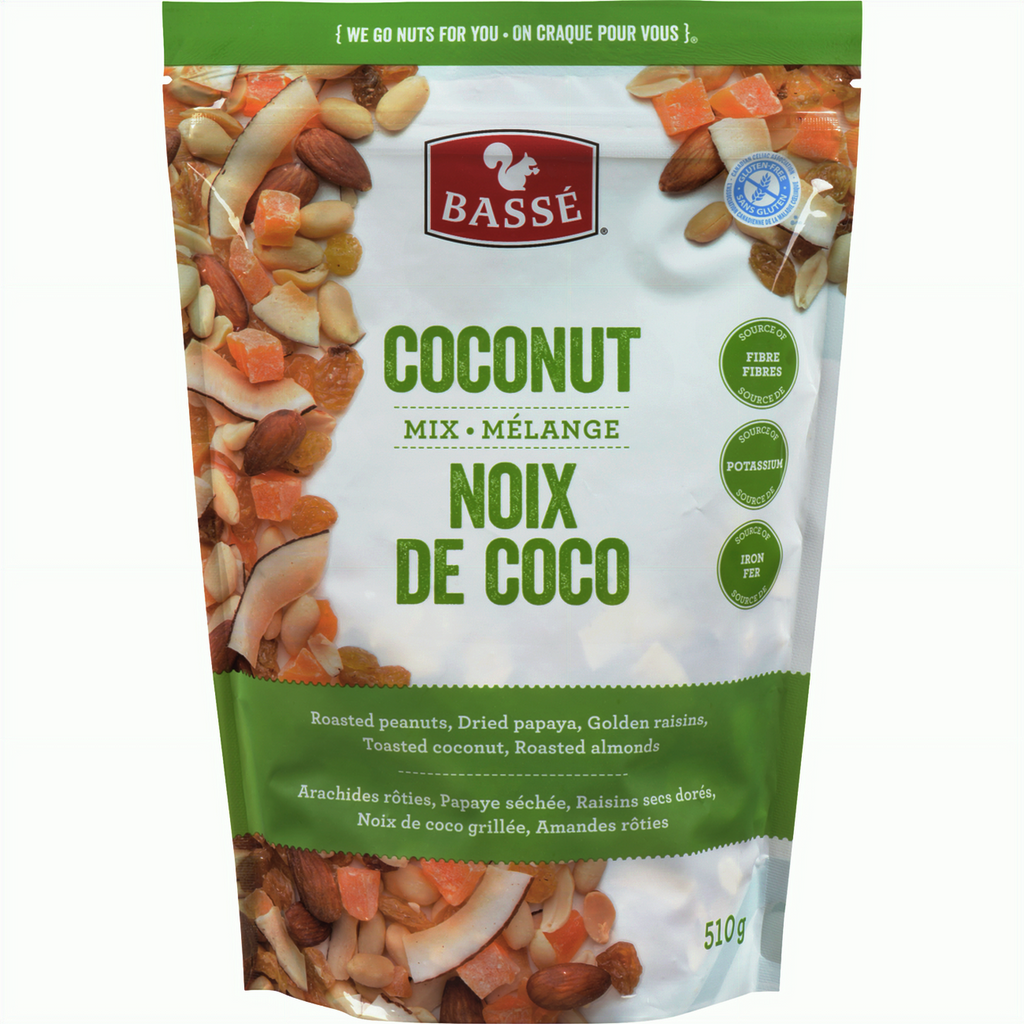 Front of Basse Coconut Mix, 510g/18 oz., Bag