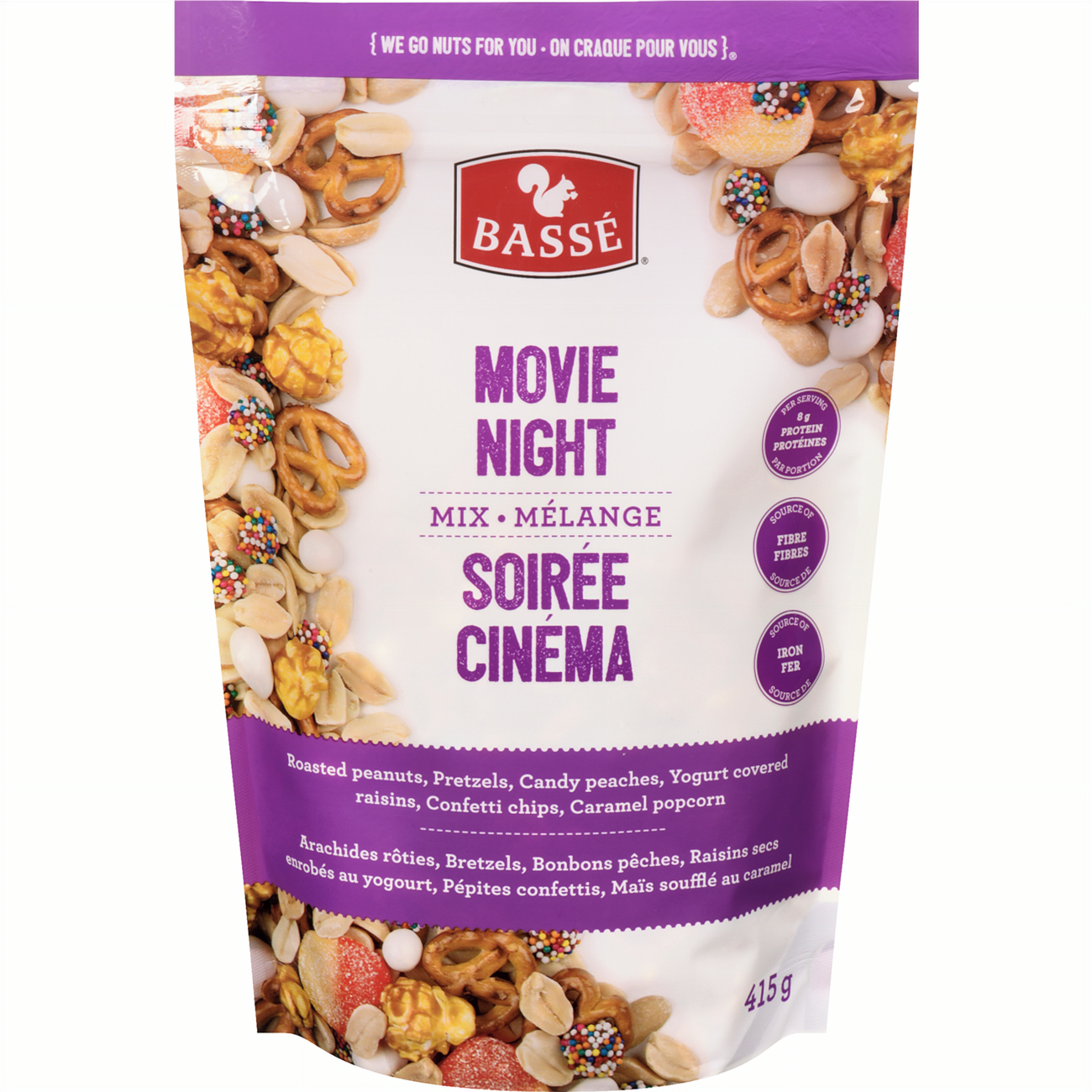 Front of Basse Movie Night Mix, 415g/14.6 oz., Bag