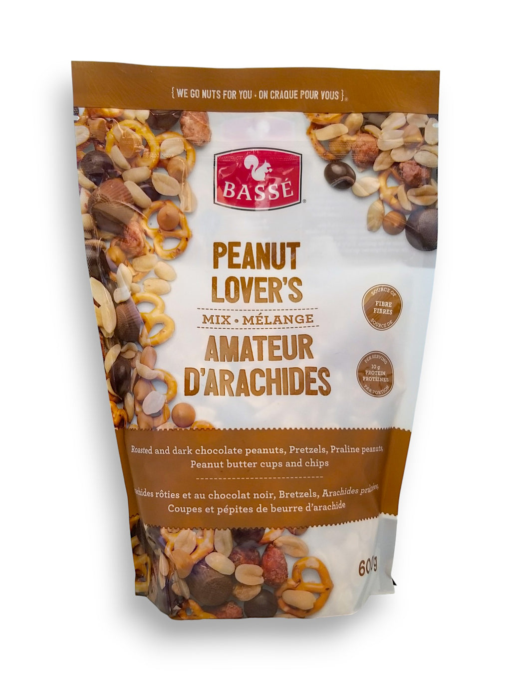 Basse Peanut Lover's Mix 600g, front of bag.